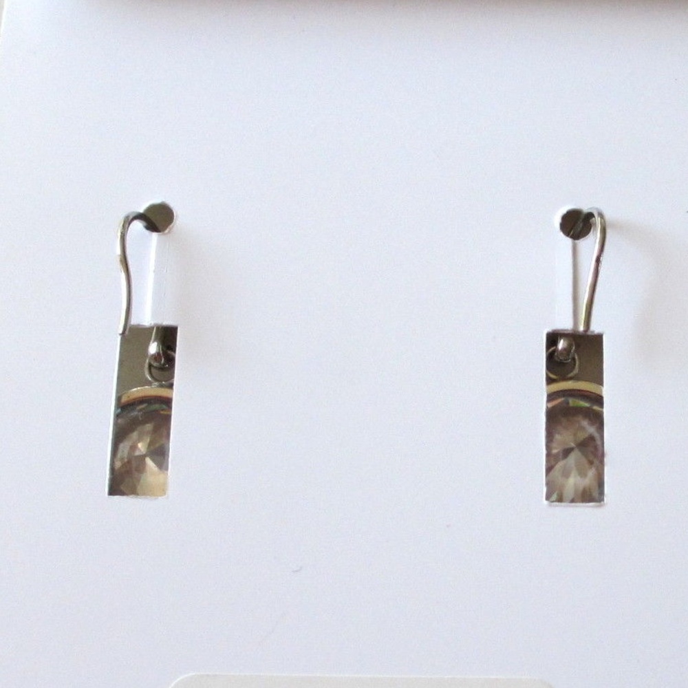 MICHAEL KORS Silver Crystal Drop Hook Earrings - Picture 6 of 6